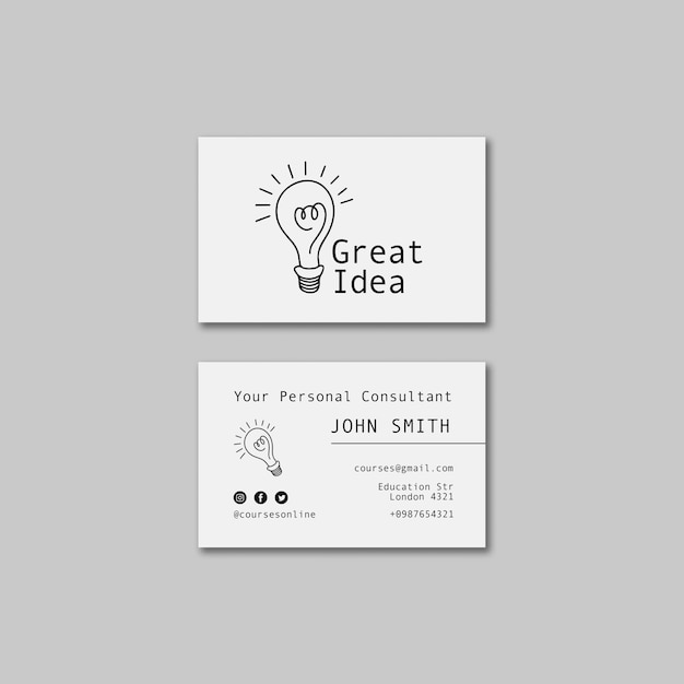 Free PSD student discounts business card template