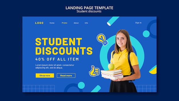 Student discounts  template design