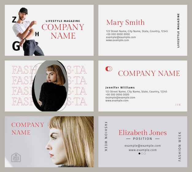 Free PSD stylish templates psd for fashion business card