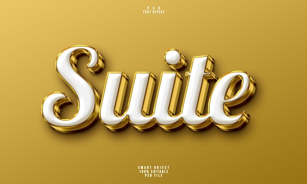 Free PSD suite 3d editable text effect