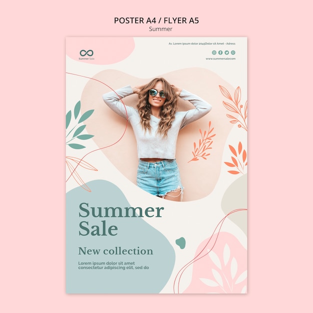 Free PSD summer collection flyer design