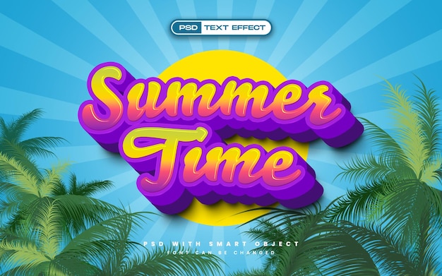 Free PSD summer time text effect