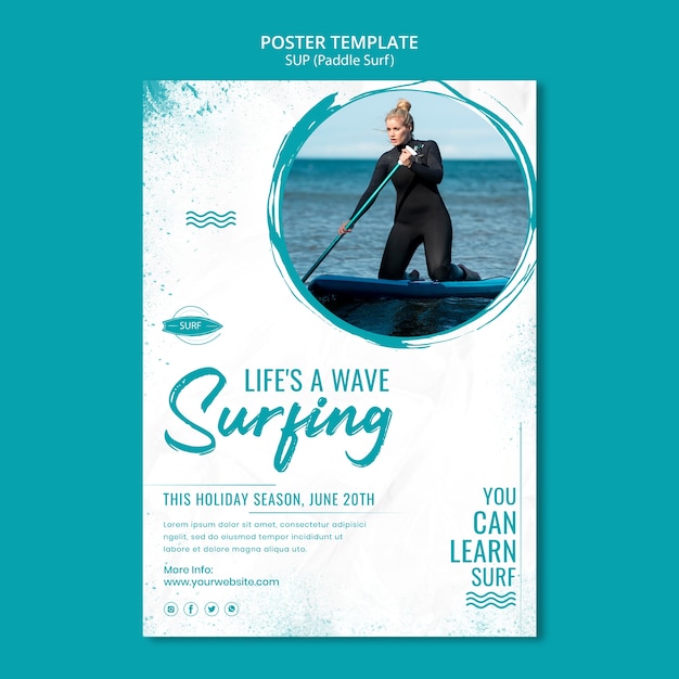 Free PSD sup poster template design