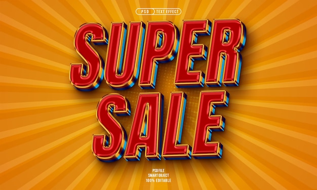 Free PSD super sale 3d editable text effect