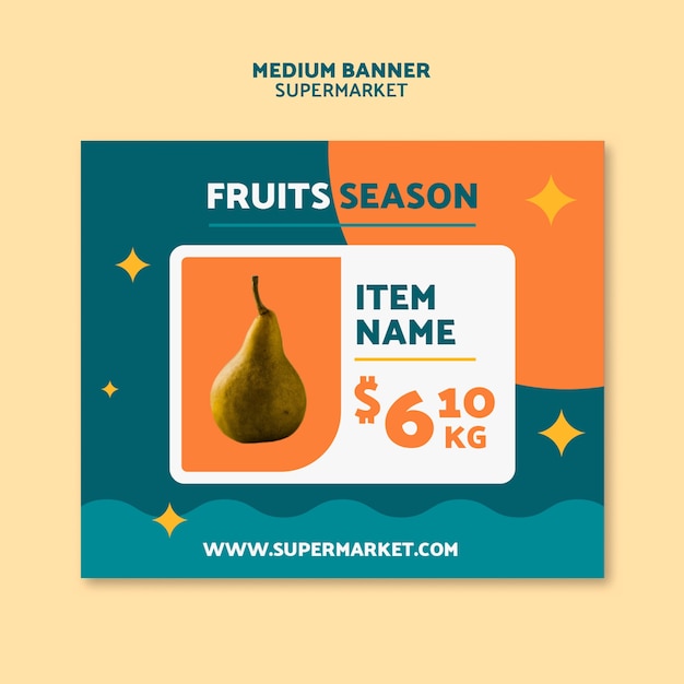 Free PSD supermarket template design