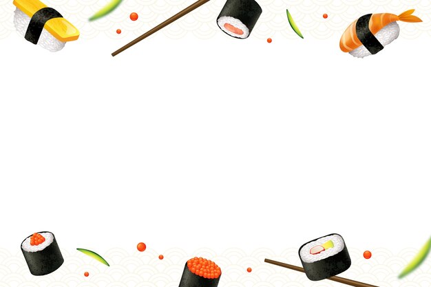 Sushi illustration isolated