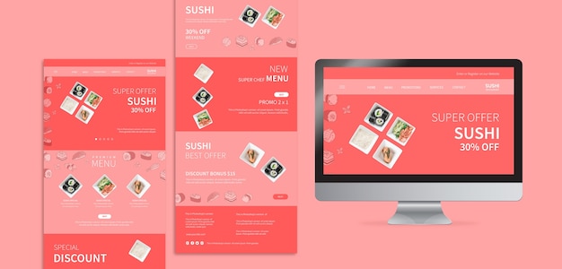 Free PSD sushir template concept