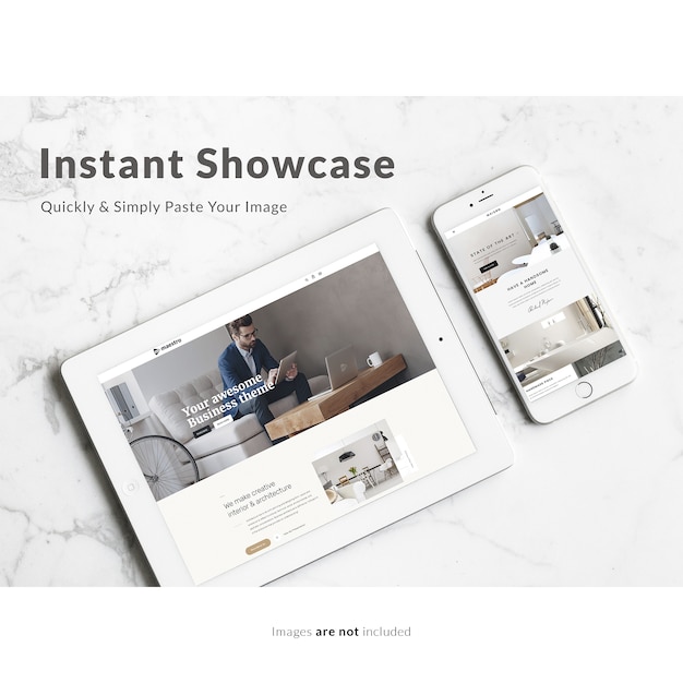 Free PSD tablet and phone mock up