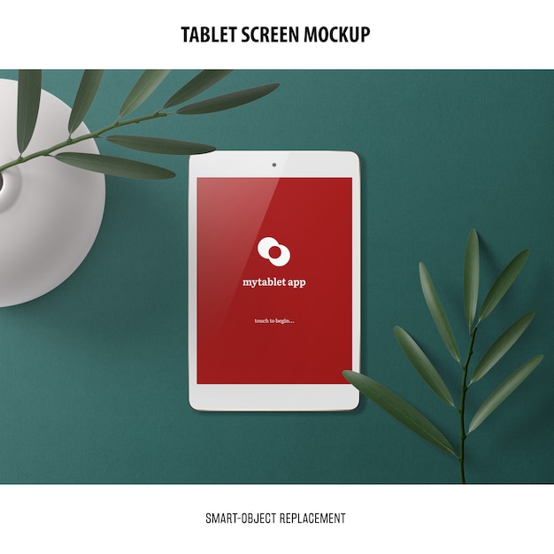 Tablet screen mockup