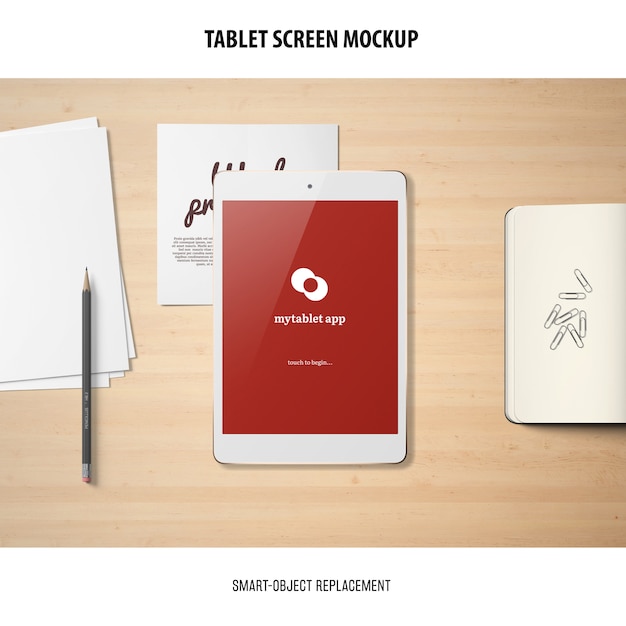 Free PSD tablet screen mockup