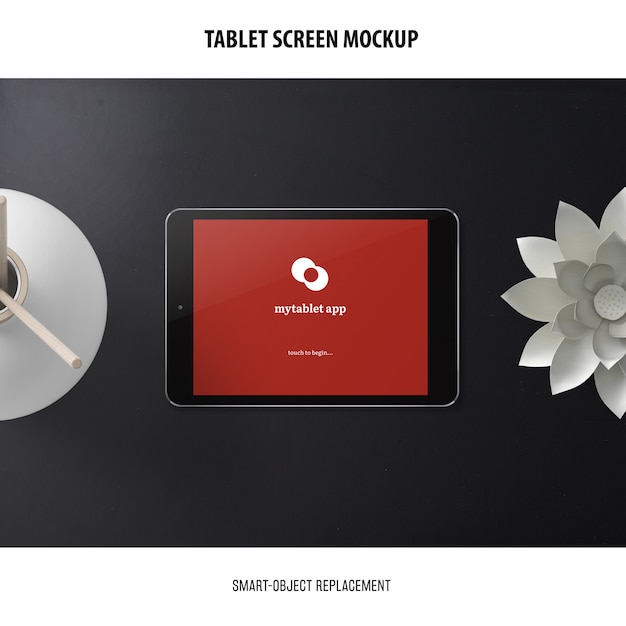 Free PSD tablet screen mockup