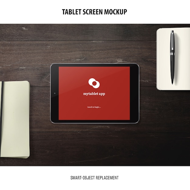 Free PSD tablet screen mockup