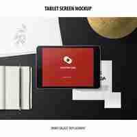 Free PSD tablet screen mockup