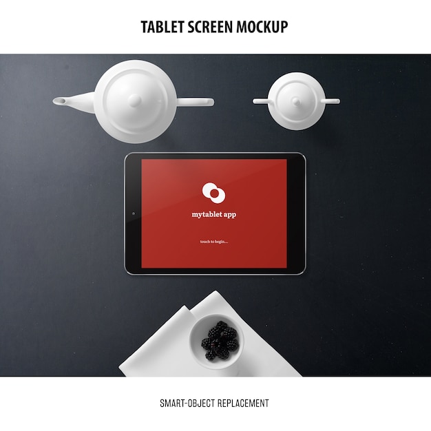 Free PSD tablet screen mockup