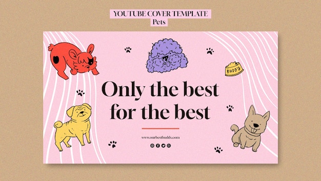 Free PSD taking care of pets youtube cover