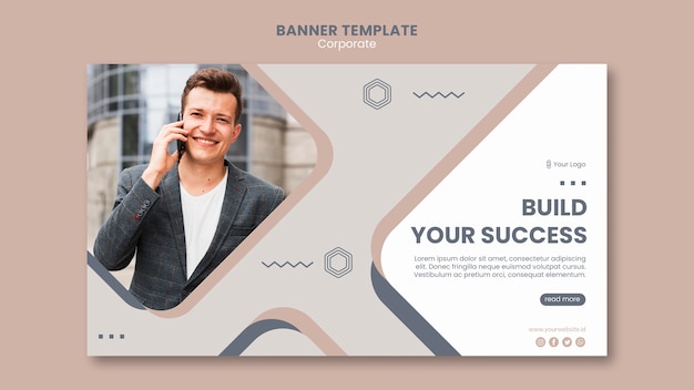 Free PSD team work template banner