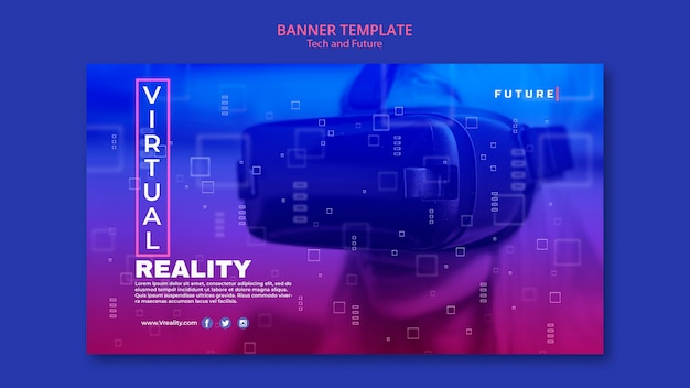 Free PSD tech and future concept banner