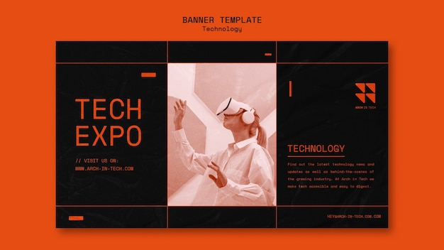 Free PSD technology banner template