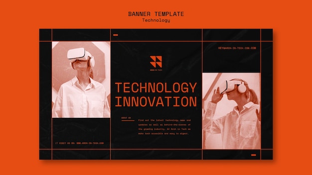 Free PSD technology banner template