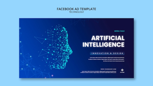 Free PSD technology facebook ad template design