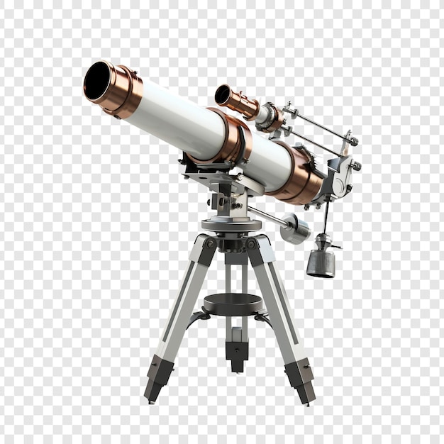 Free PSD telescope isolated on transparent background