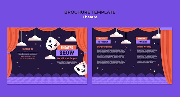 Free PSD theater show brochure template