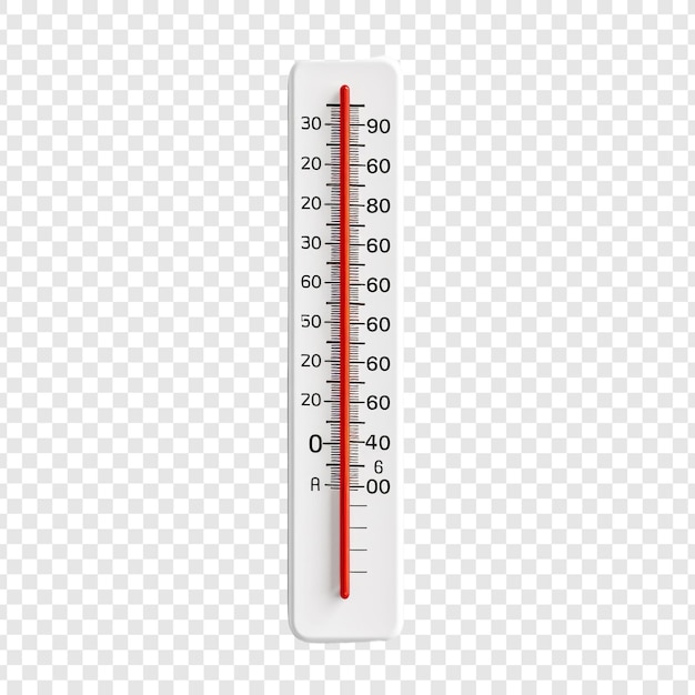 Free PSD thermometer isolated on transparent background