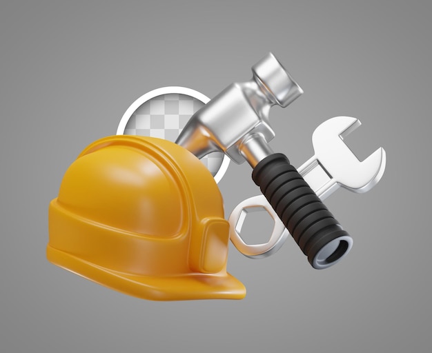 Free PSD tools icon for maintenance and repair 3d illustration