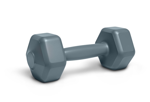 Free PSD top view over dumbbell isolated