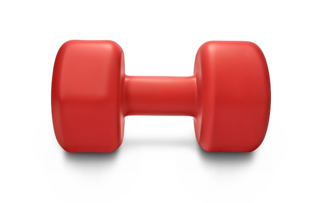 Top view over dumbbell isolated