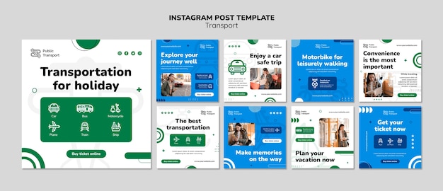 Free PSD transport service instagram posts