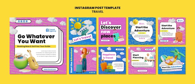 Free PSD travel template design