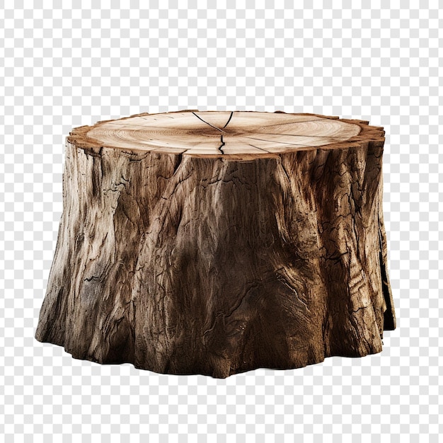 Free PSD a tree stump isolated on transparent background