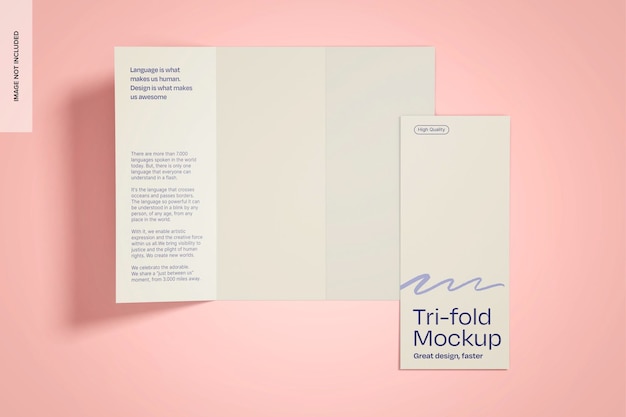 Free PSD trifold brochures mockup