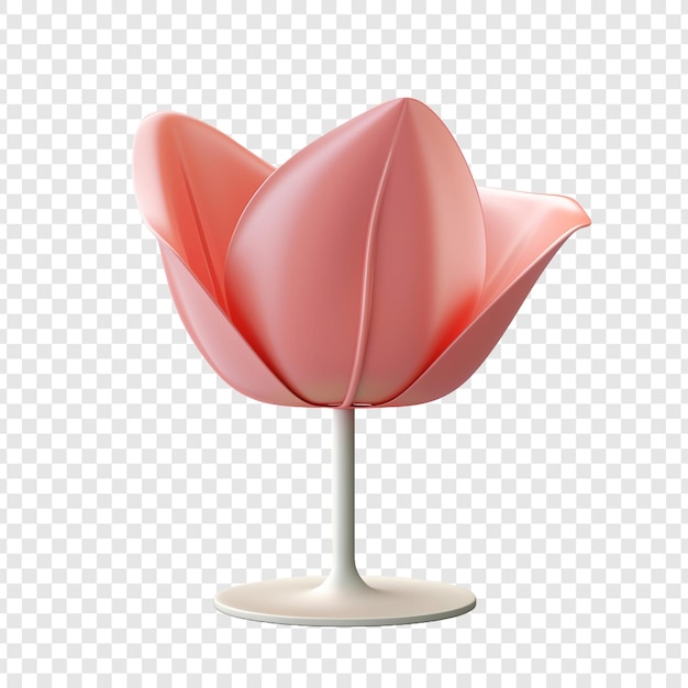 Free PSD tulip chair isolated on transparent background