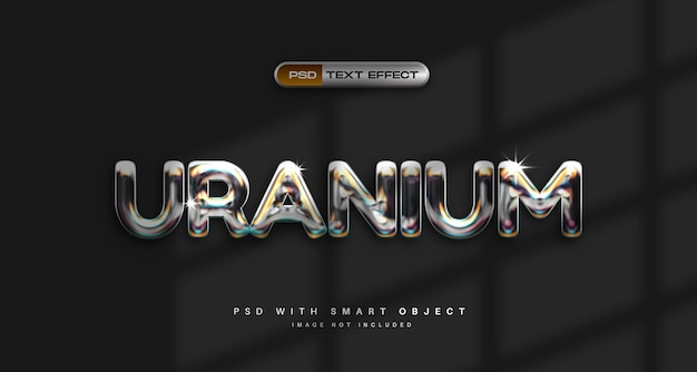 Free PSD uranium metalic text effect