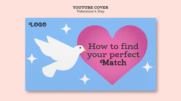 Free PSD valentine's day celebration youtube cover template