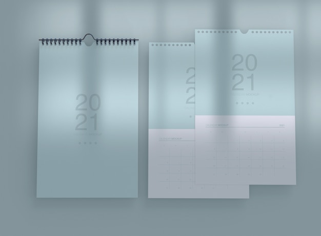 Free PSD vertical calendar mockup