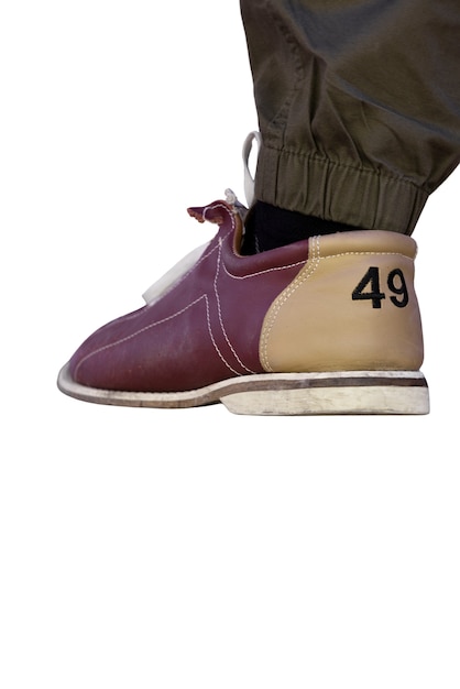 Free PSD view of bowling shoe on foot