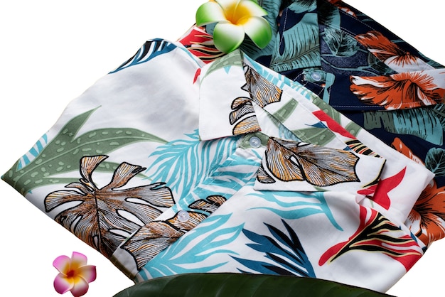 Free PSD view of hawaiian shirt with pattern