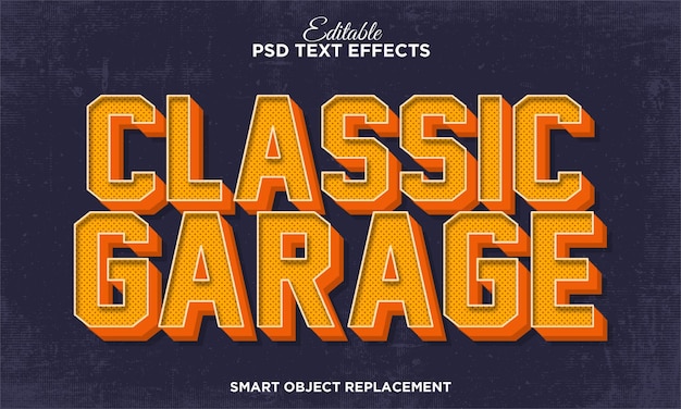 Free PSD vintage retro text effect for cartoon title