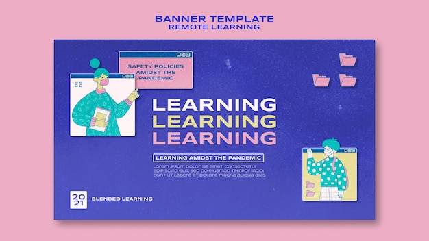 Free PSD virtual learning banner template