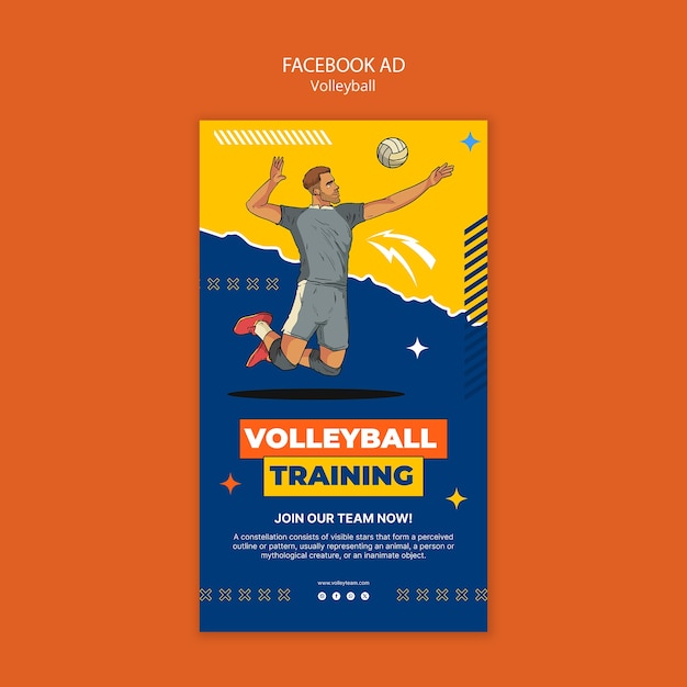 Free PSD volleyball template design