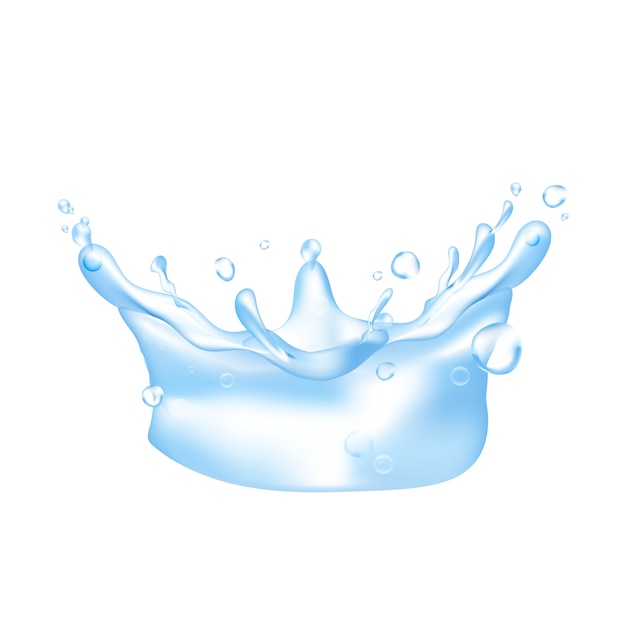 Free PSD water splash isolated