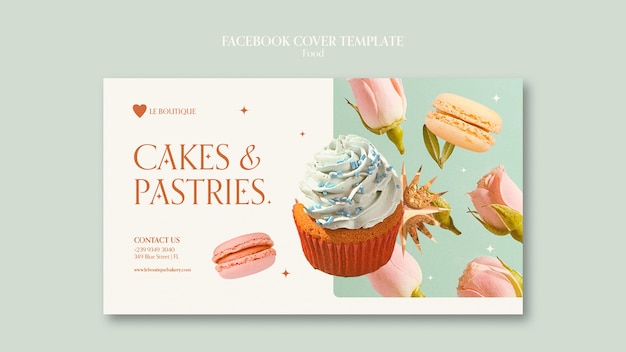 Free PSD watercolor food template design