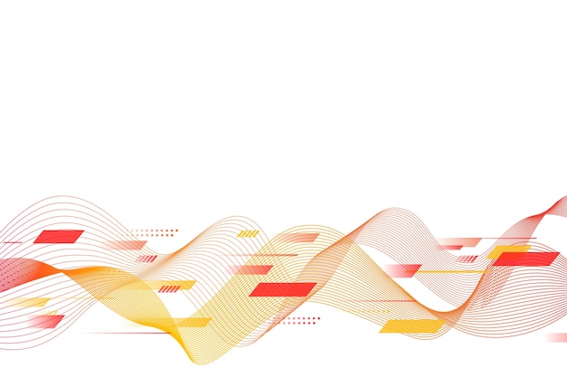 Free PSD wavy border with geometric shapes