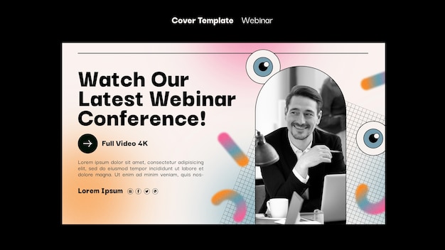 Webinar conference youtube cover template