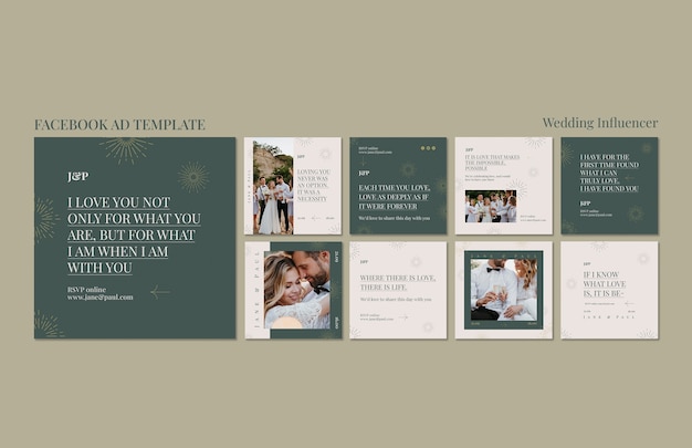 Wedding influencer template design