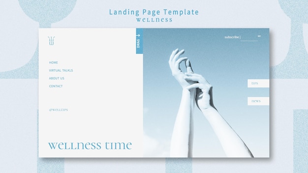 Free PSD wellness web template with photo