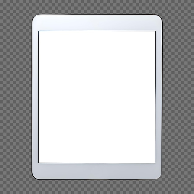 Free PSD white computer tablet with blank screen mockup